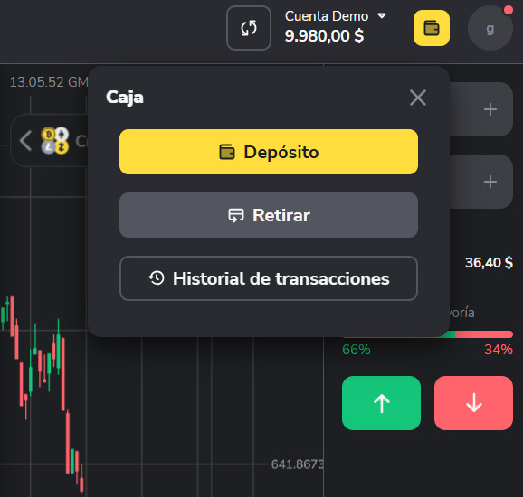 como depositar dinero en binomo, como retirar plata de binomo