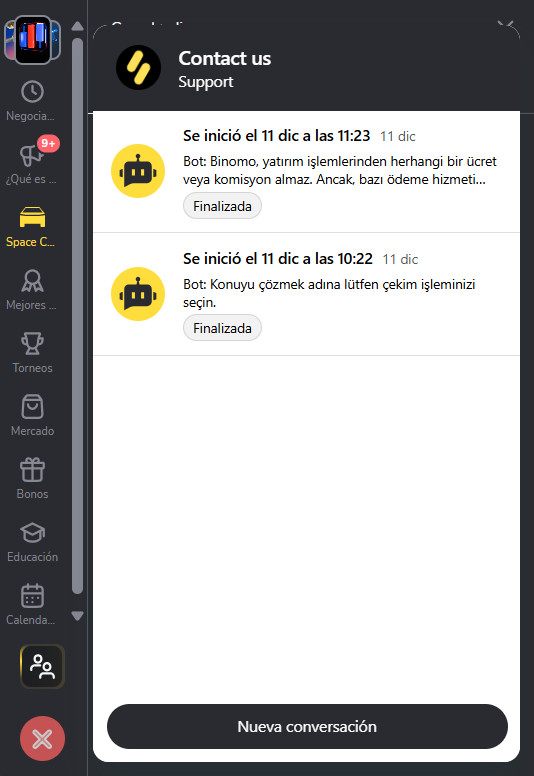 binomo chat